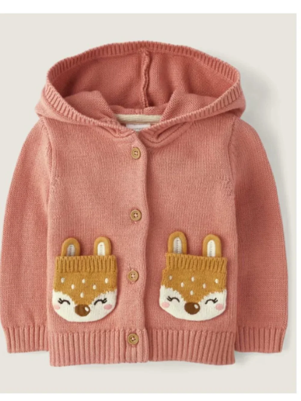Gymboree Baby Girl 0-3M Pink Knit Overalls & Deer Hooded Sweater Set NWT